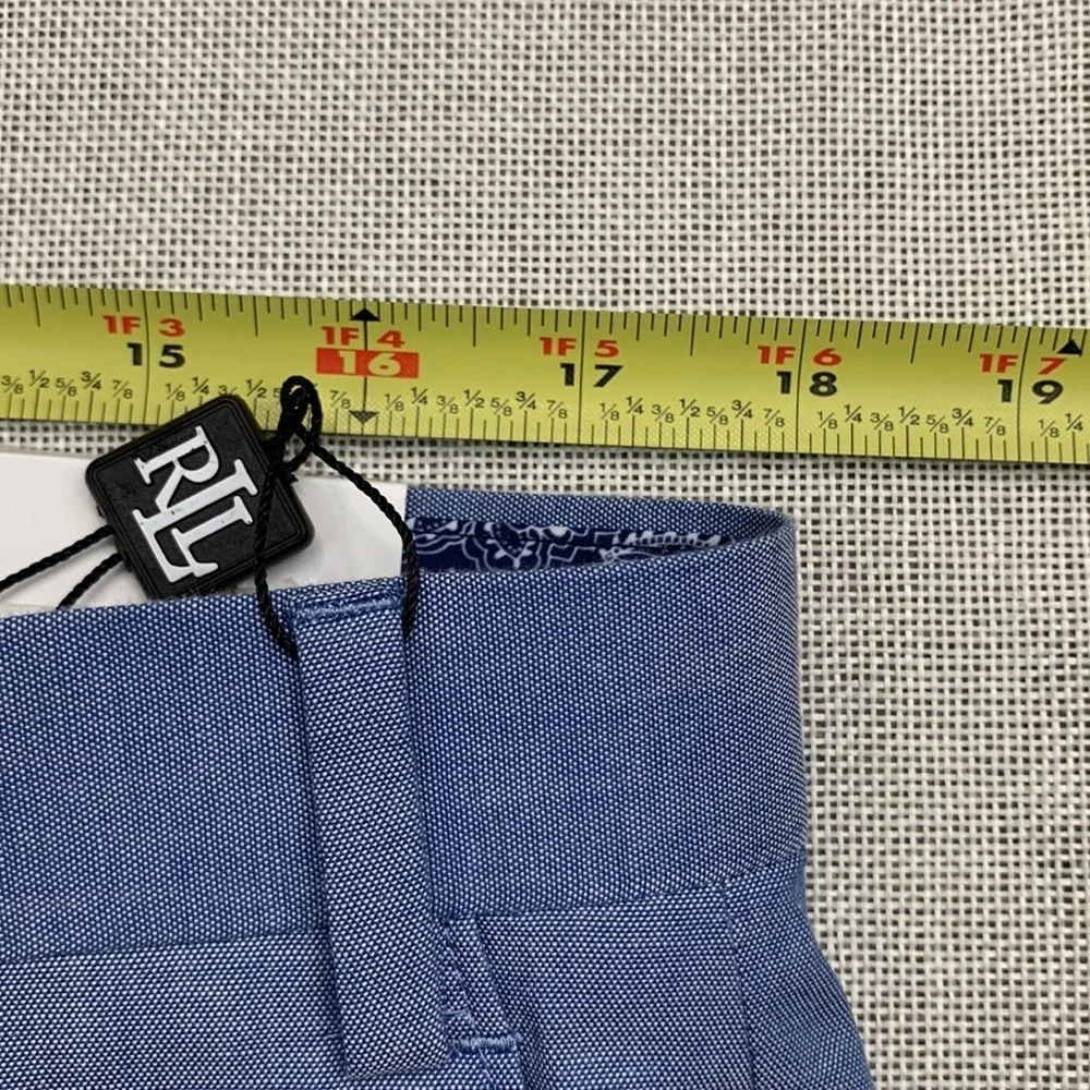 Lauren Ralph Lauren Men's Blue Chambray Cotton Suit Separate Pants Size 36 X 30